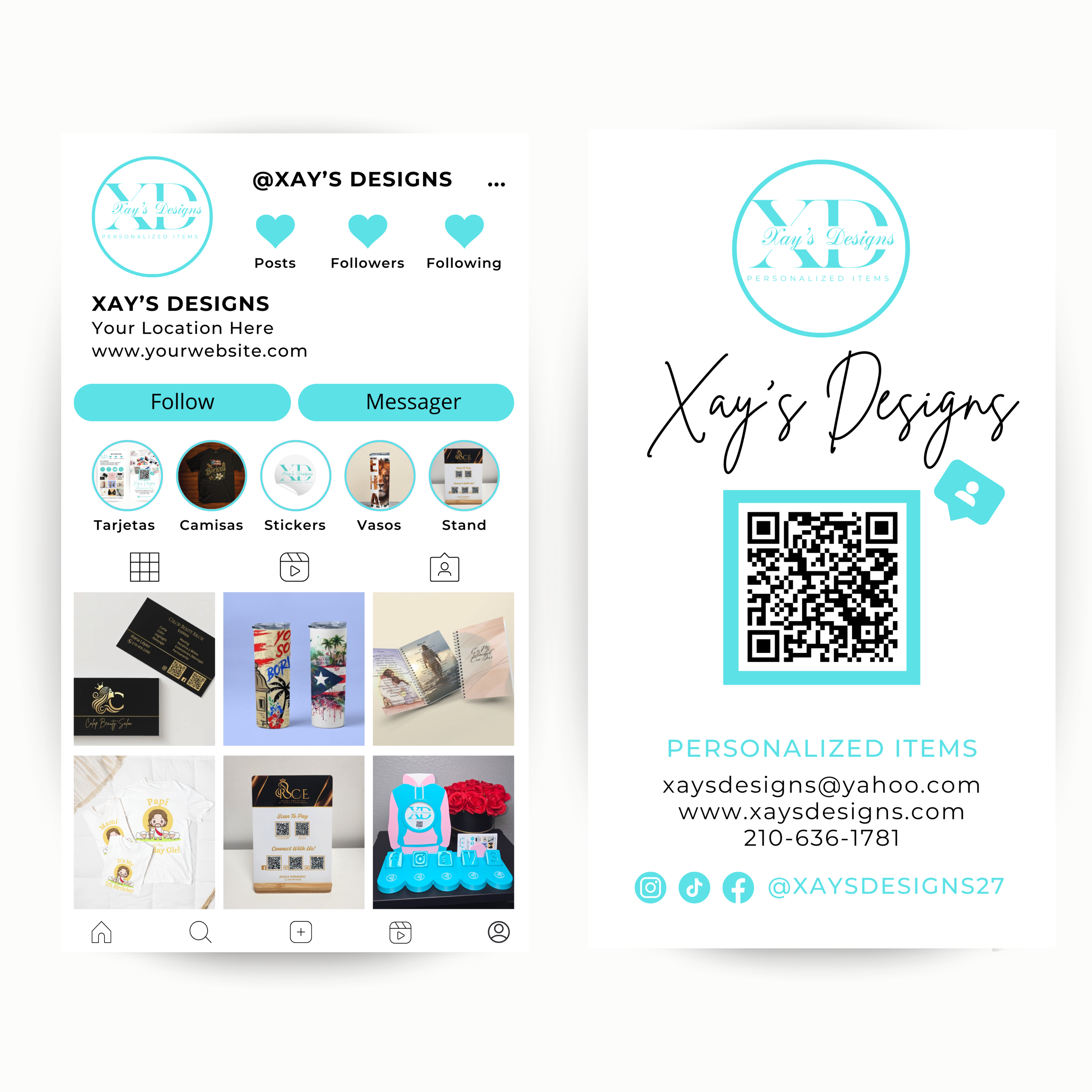 📇 Instagram-Style Business Cards