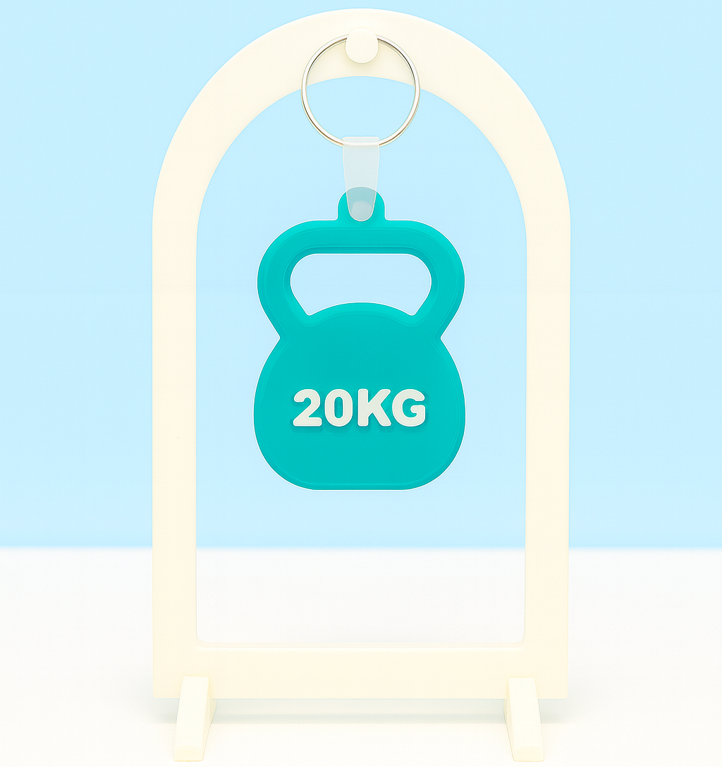 🔑✨ Dumbbell Keychain with NFC Technology