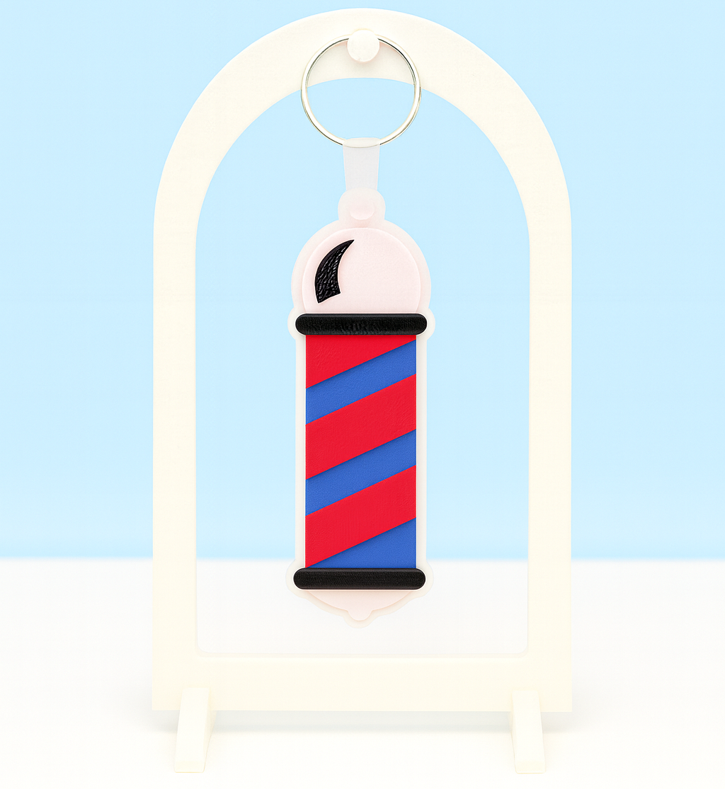 🔑✨ Barber Shop Keychain with NFC Technology