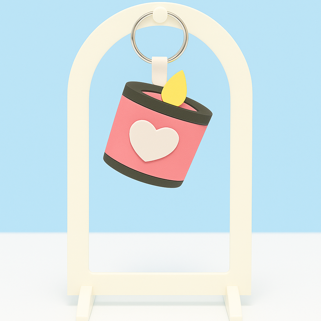 🔑✨ Candle Keychain with NFC Technology