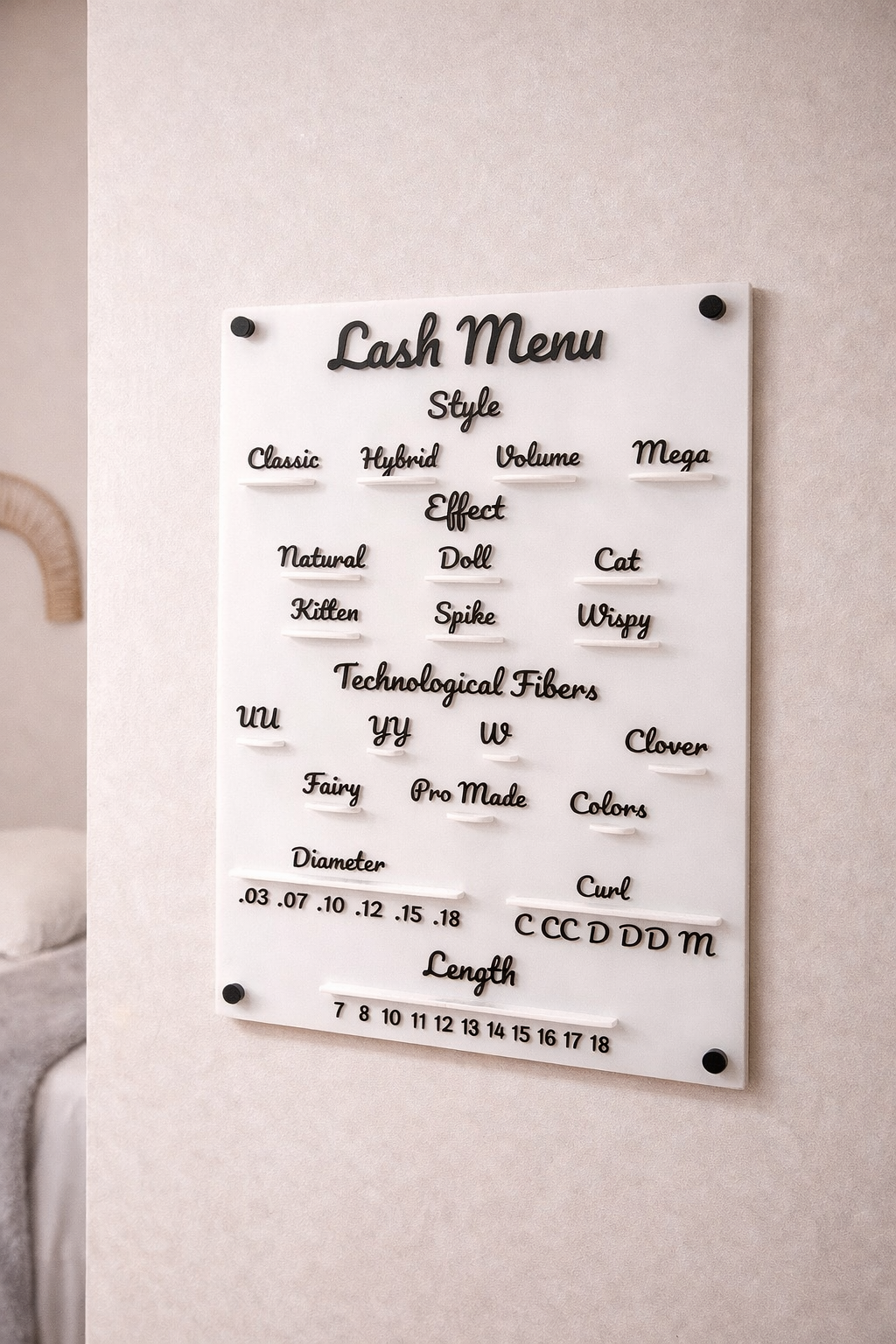 ✨ Lash Menu Acrylic Display