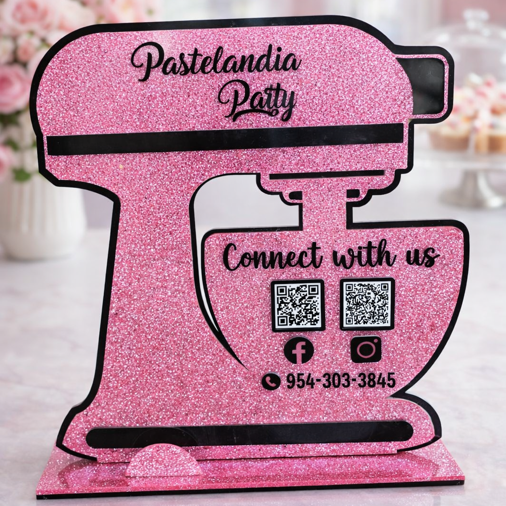 Custom Acrylic Business Sign – Stand Mixer Design ✨