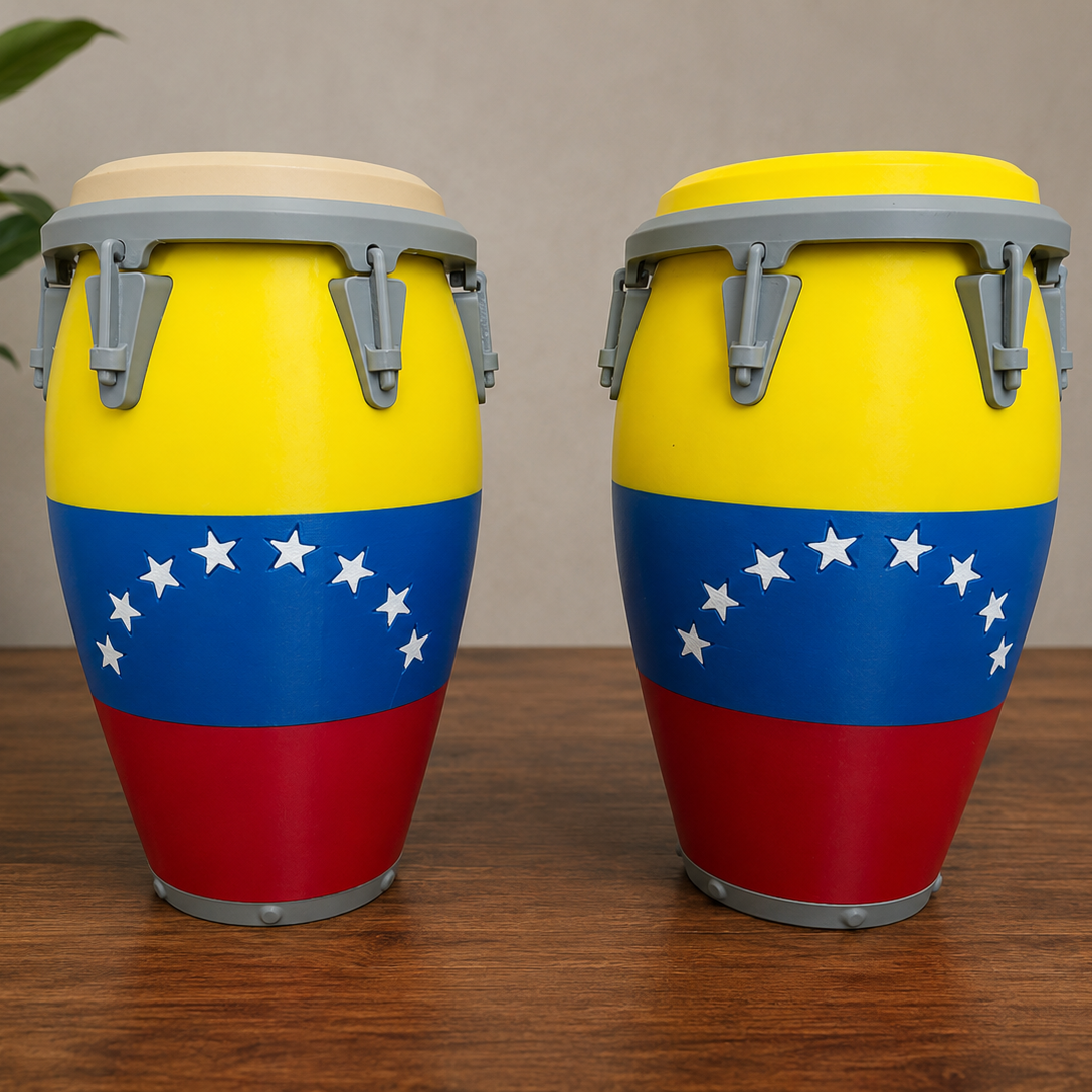 Flag-Inspired Drum Piggy Banks- Free Stand