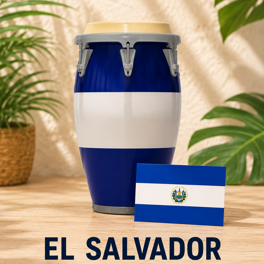 Flag-Inspired Drum Piggy Banks- Free Stand