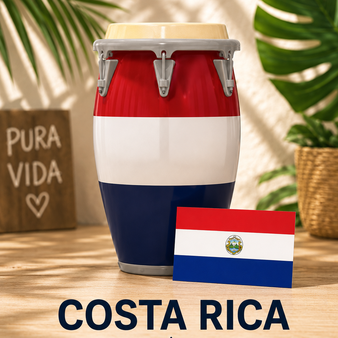 Flag-Inspired Drum Piggy Banks- Free Stand