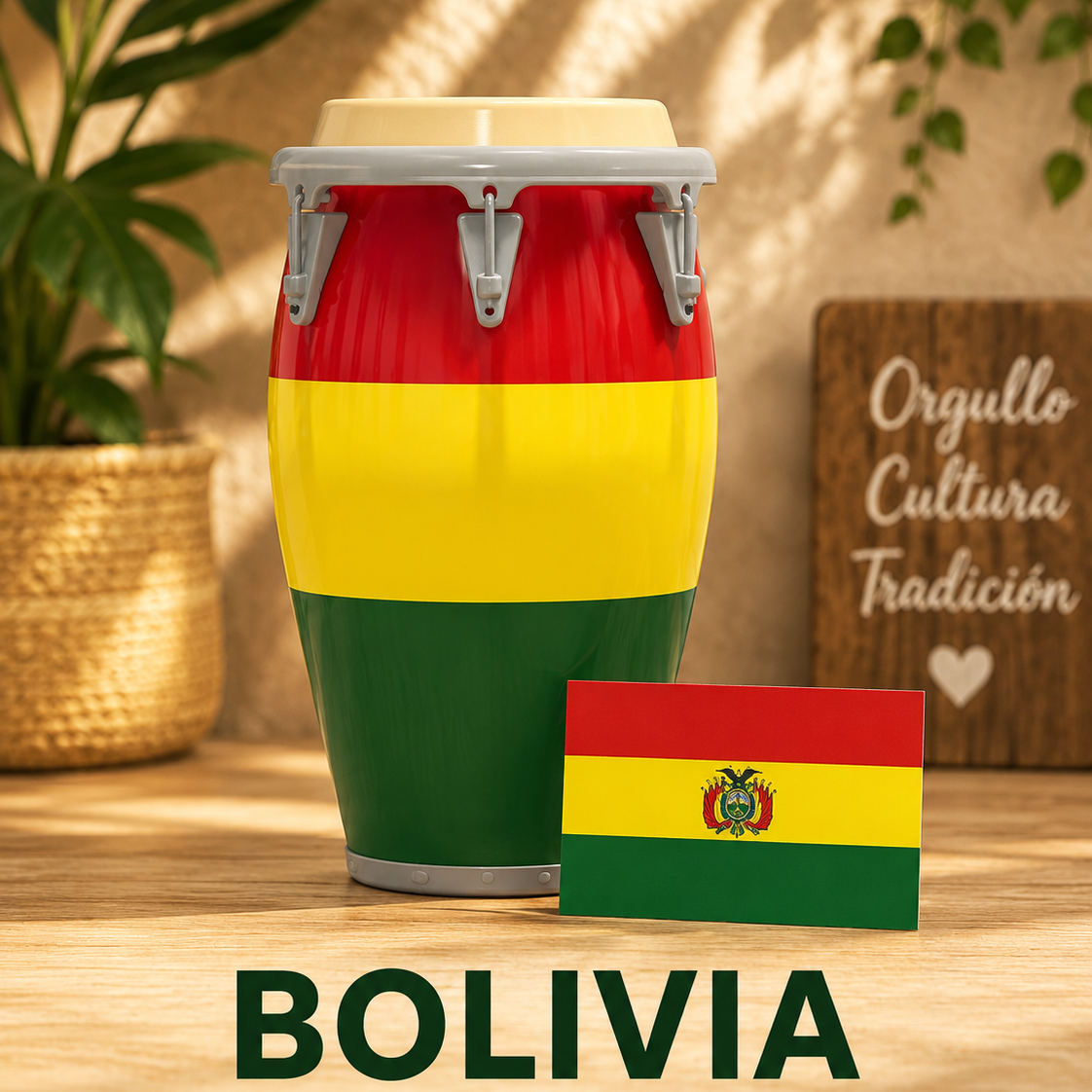 Flag-Inspired Drum Piggy Banks- Free Stand
