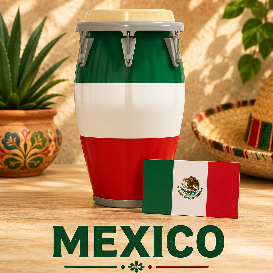Flag-Inspired Drum Piggy Banks- Free Stand