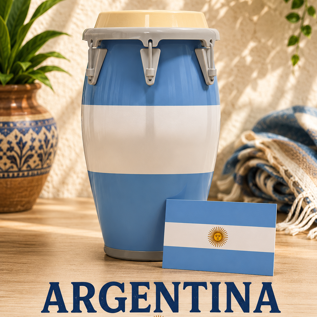 Flag-Inspired Drum Piggy Banks- Free Stand