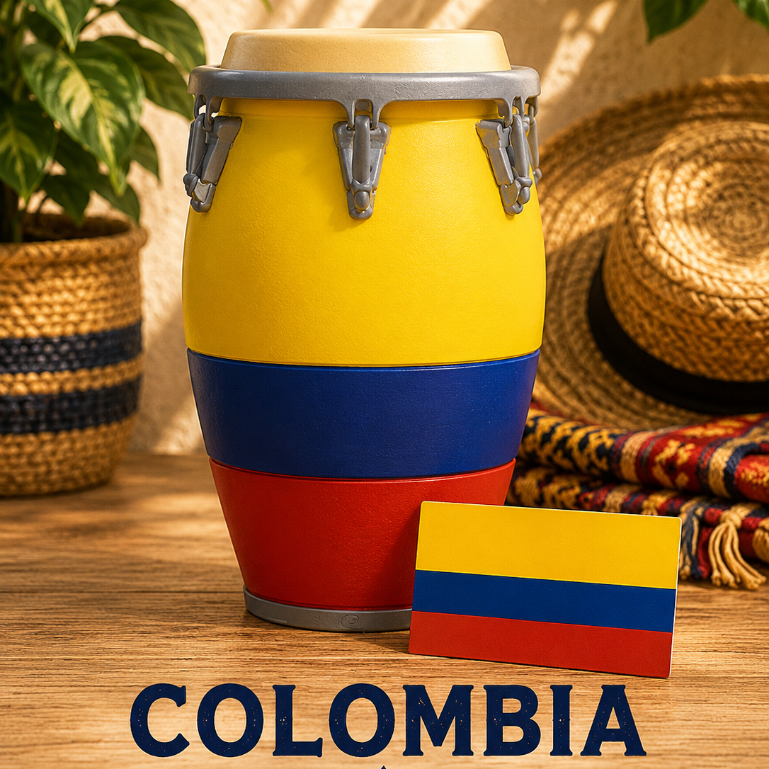 Flag-Inspired Drum Piggy Banks- Free Stand