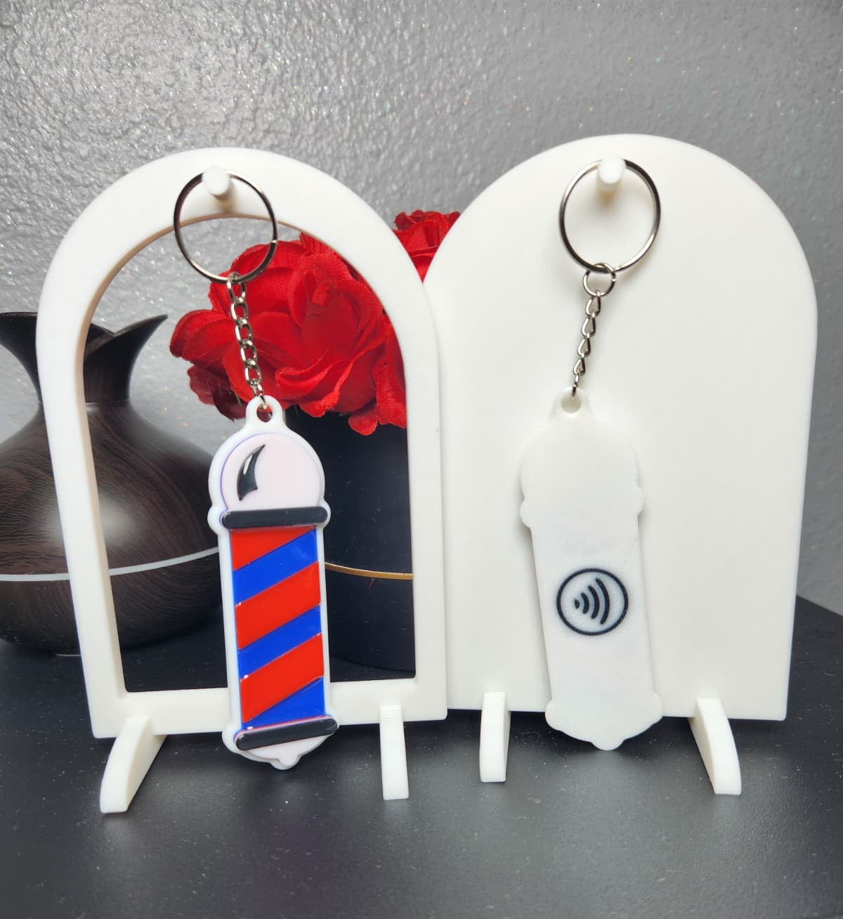 🔑✨ Barber Shop Keychain with NFC Technology
