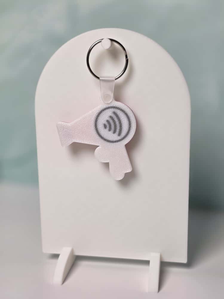 🔑✨Blow Dryer Keychain with NFC Technology
