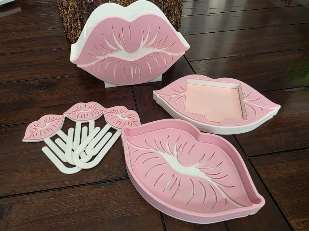 3D Printed Lips Desk Accessories Collection 💋
