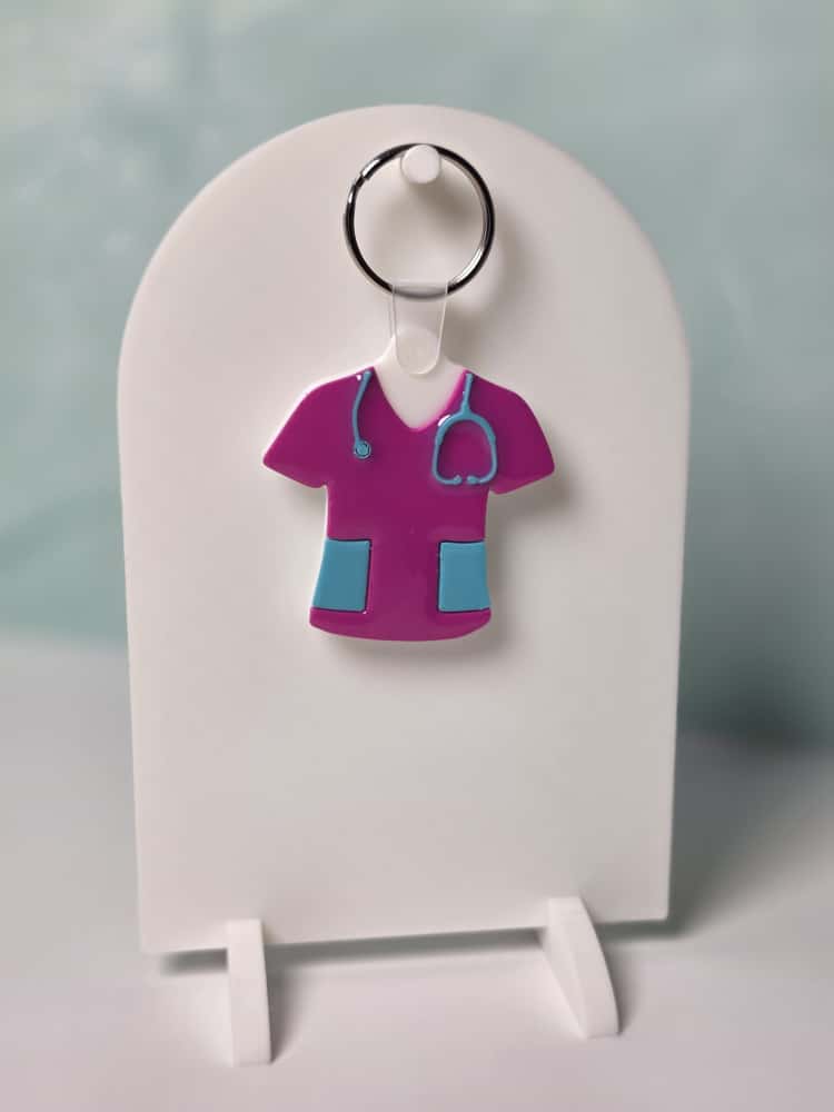 🔑✨ Scrub Top Keychain with NFC Technology