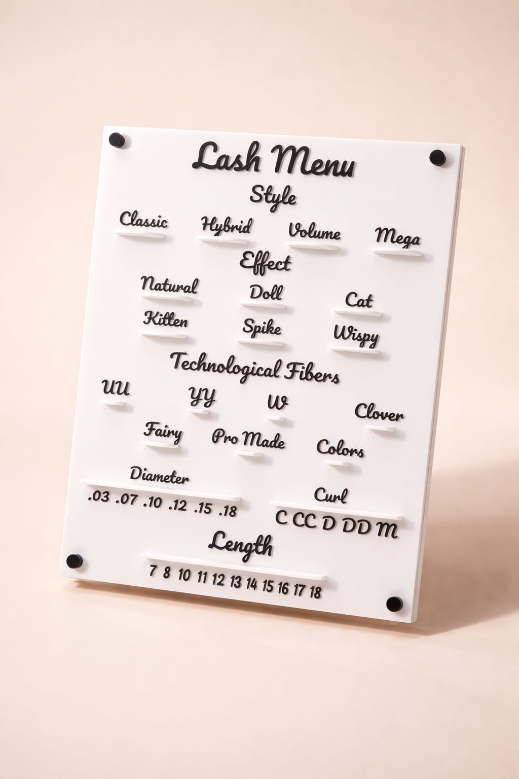 ✨ Lash Menu Acrylic Display