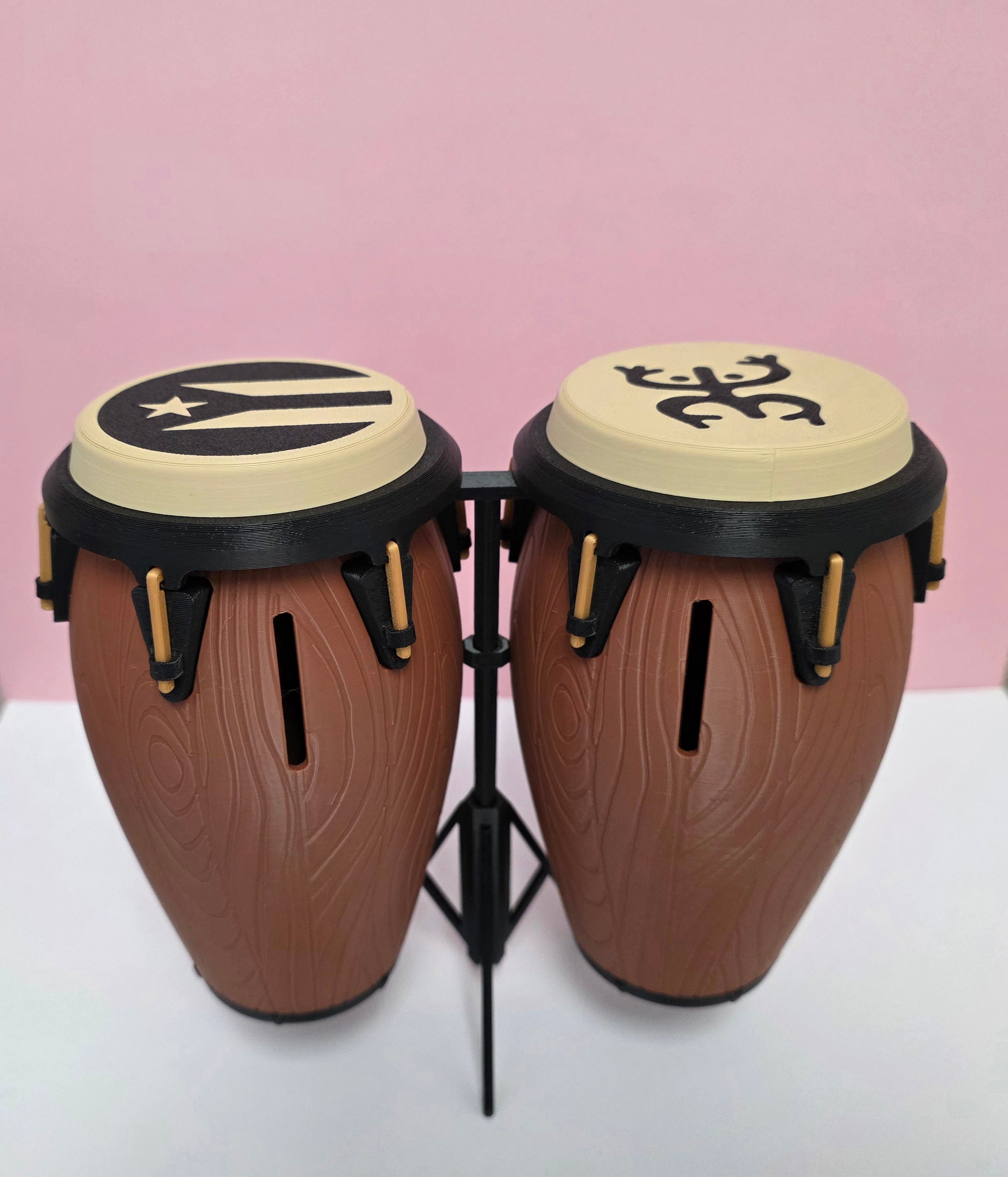 Taino Boricua Dual-Drum Piggy Banks